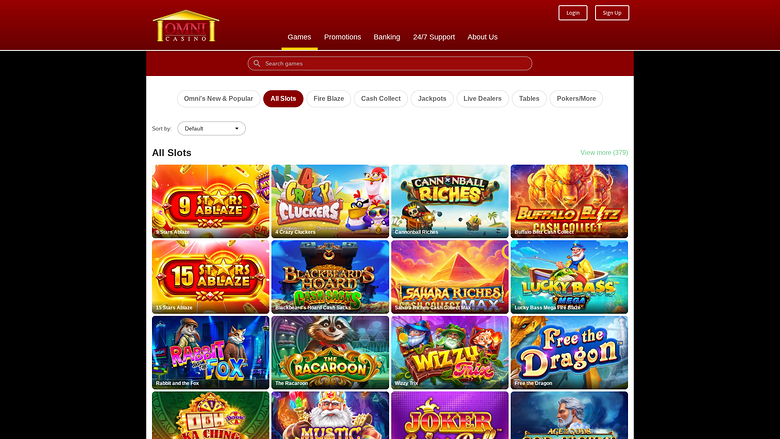 Jeux de casino Omni sur ordinateur