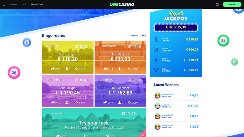 Bingo de bureau One Casino