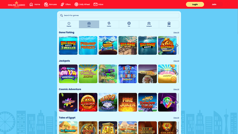 Jeux de casino en ligne de Londres sur ordinateur