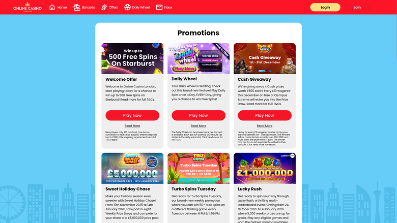 Casino en ligne Londres - Promotions sur ordinateur