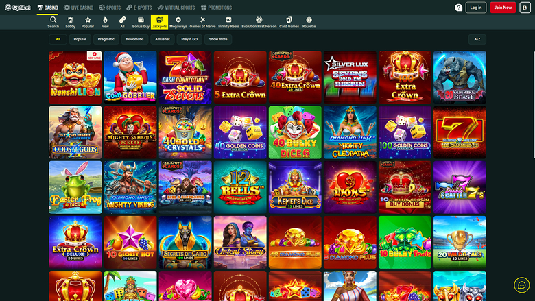 Jackpot de bureau du casino Optibet