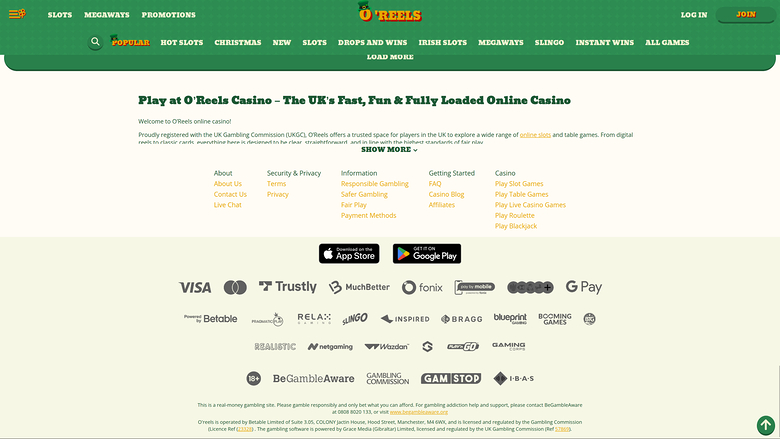 Desarrolladores de juegos de escritorio de Oreels Casino