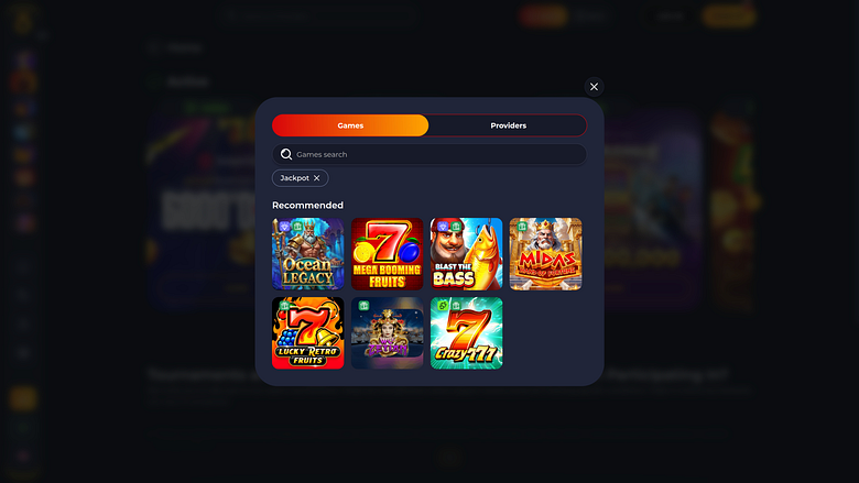 Oro.gg Casino Desktop Jackpot