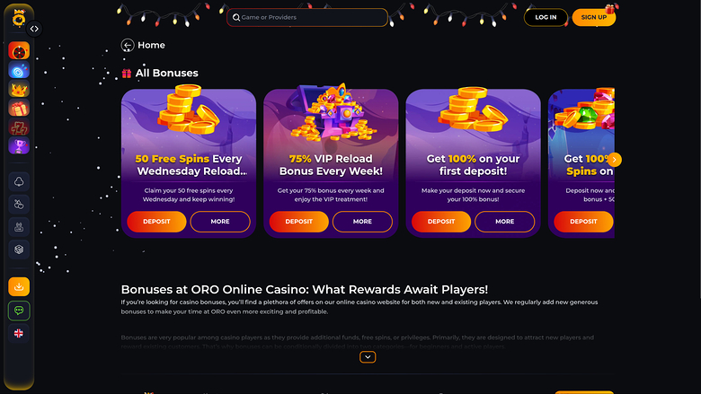 Promozioni del Casinò Oro