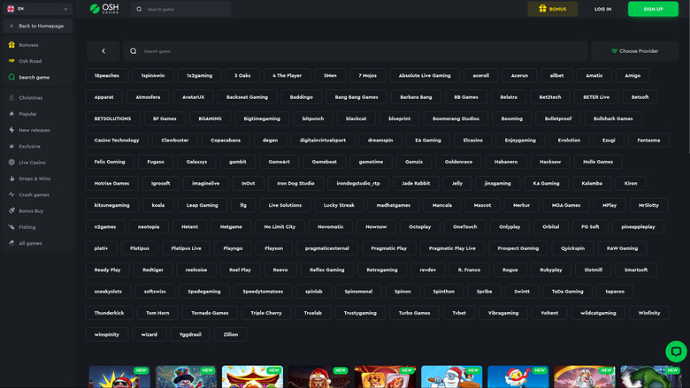 Sviluppatori di giochi desktop Osh Casino