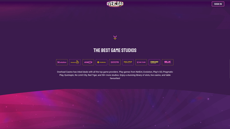 Desarrolladores de juegos de escritorio de Overload Casino