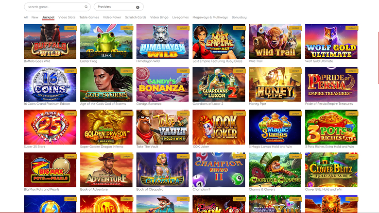 Jackpot de bureau du casino Ovitoons