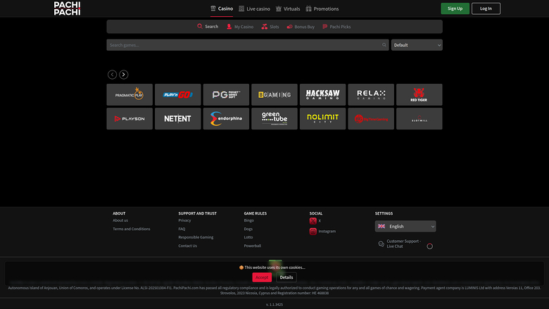 PachiPachi Casino Desktop-Spielentwickler