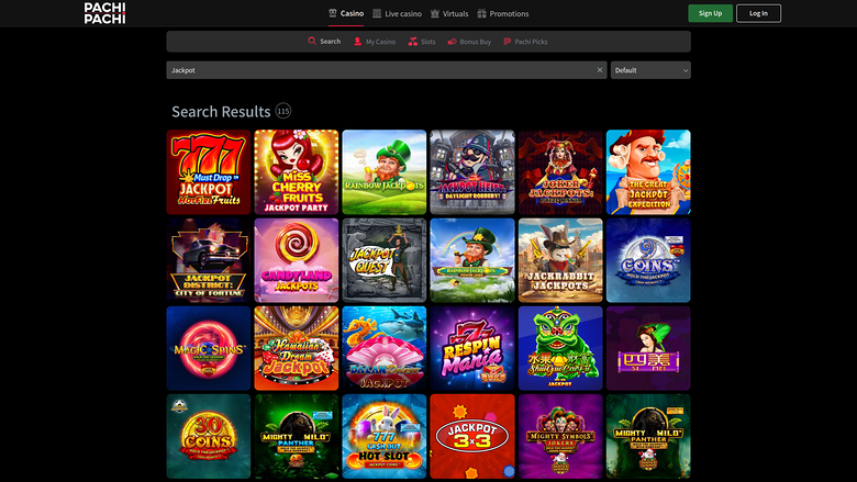 PachiPachi Casino Desktop-Jackpot