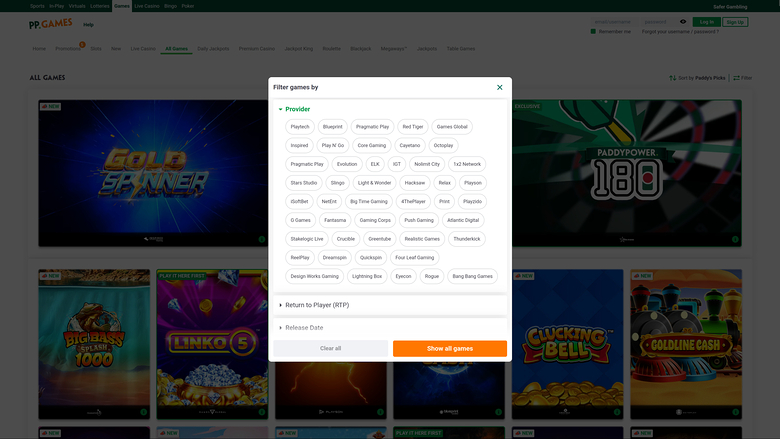 Desarrolladores de juegos de escritorio de Paddy Power Casino