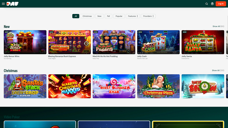 Juegos de escritorio de Paf Casino