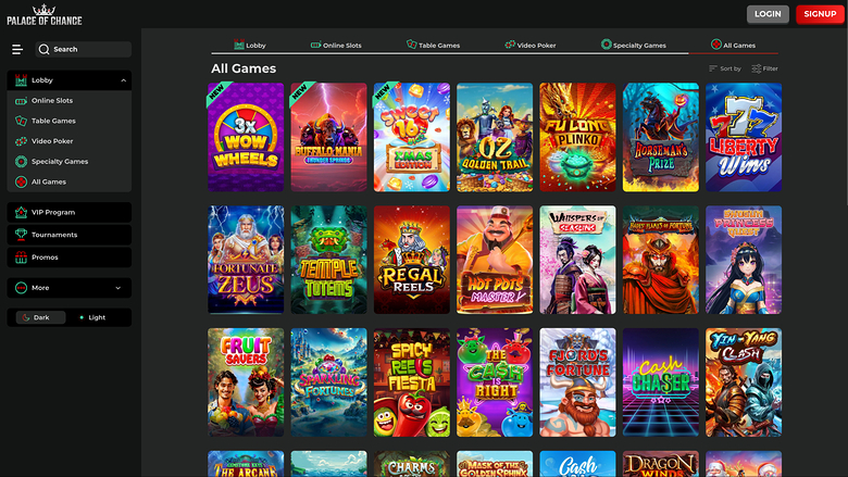 Giochi desktop Palace of Chance