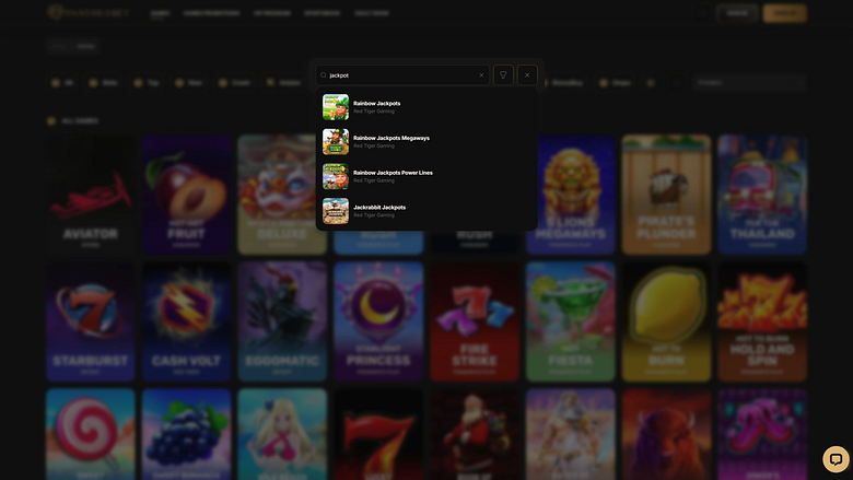 Jackpot de bureau du casino PantherBet