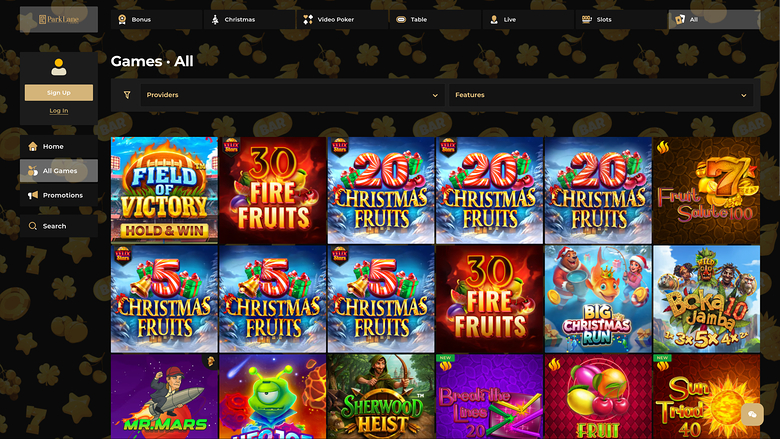 Park Lane Casino Desktop Games