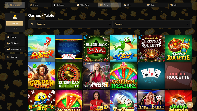 Park Lane Casino Desktop Table Games