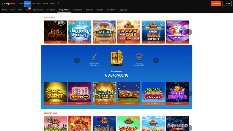 Jackpot desktop di PartyPoker