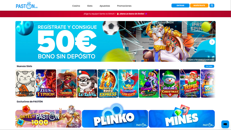 Pagina iniziale del desktop di Paston