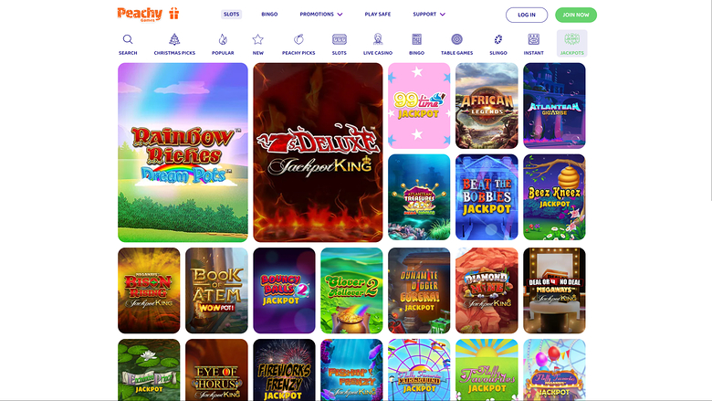 Jackpot du casino PeachyGames pour ordinateur