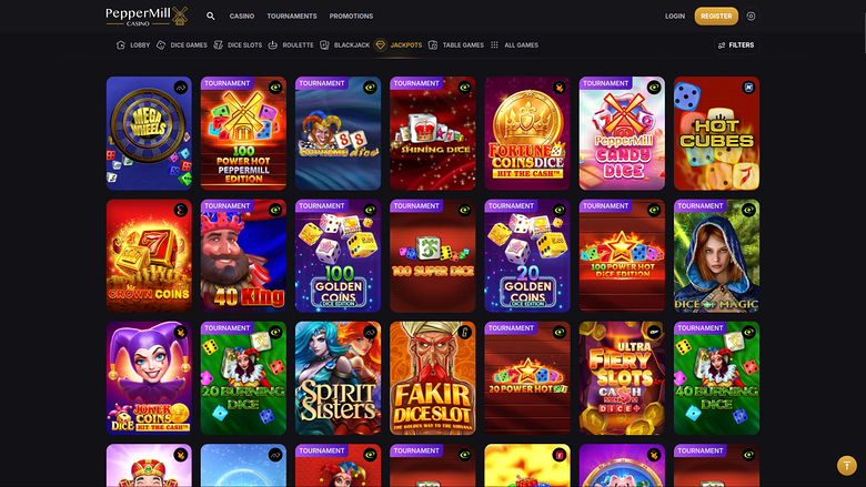 Jackpot de bureau du casino PepperMill