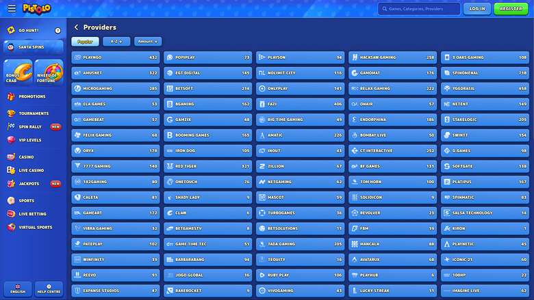 Desarrolladores de juegos de escritorio de Pistolo Casino