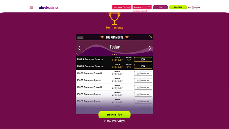 Десктопные турниры казино Play