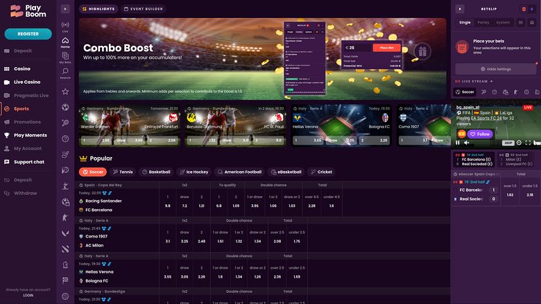 Jeux de casino Playboom sur ordinateur