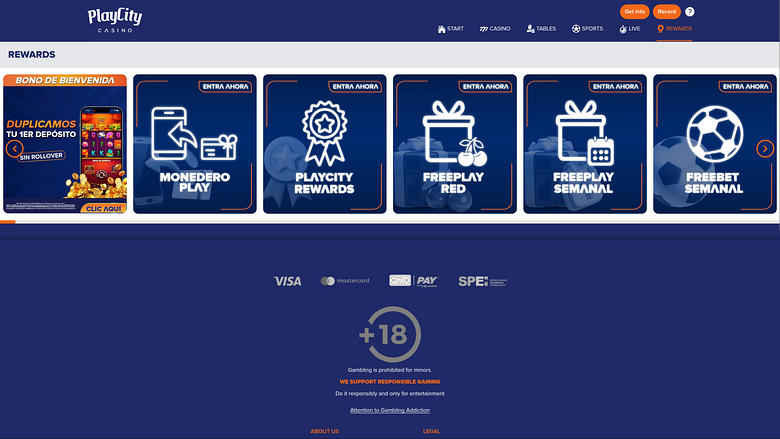 Акции PlayCity Casino для настольных компьютеров