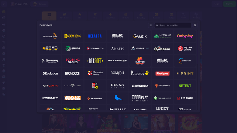 Développeurs de jeux de casino pour ordinateur Playfina