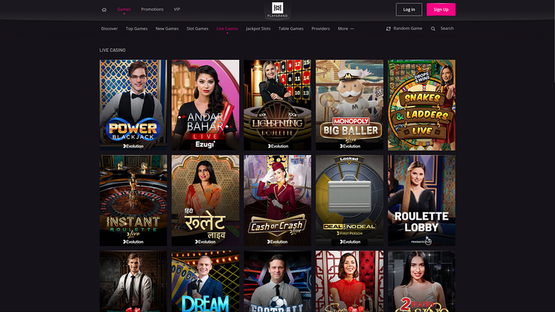 Playgrand Casino Desktop Live Dealer