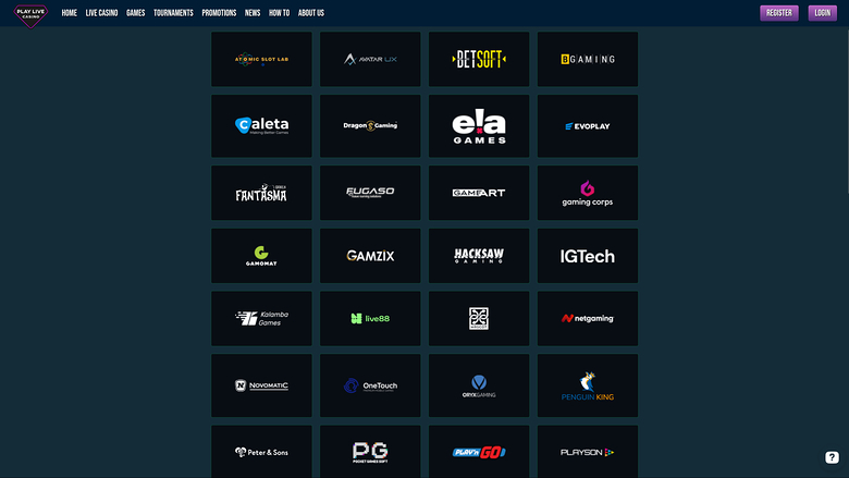 Desarrolladores de juegos de escritorio de PlayLive Casino