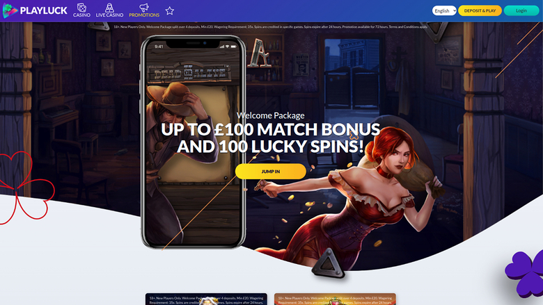 Promociones de escritorio de Playluck Casino