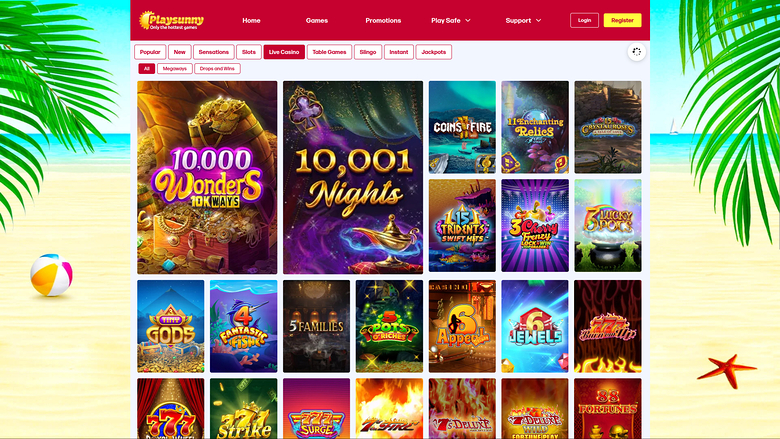 Casino en vivo de escritorio de PlaySunny