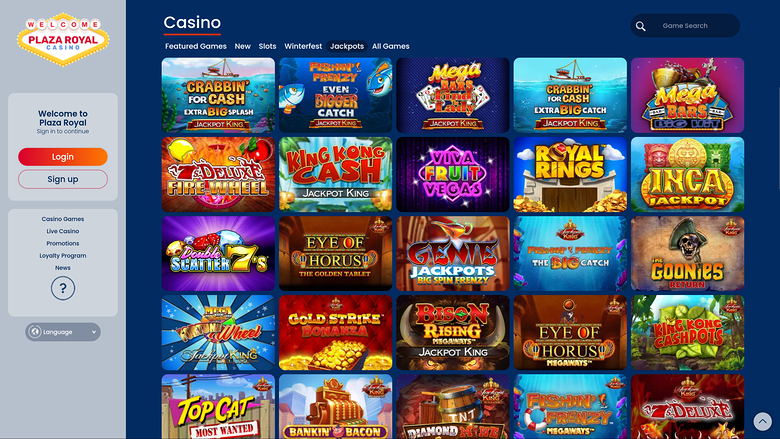 Jackpot de bureau du casino Plaza Royal