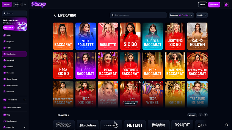 Croupier en direct du casino Plump