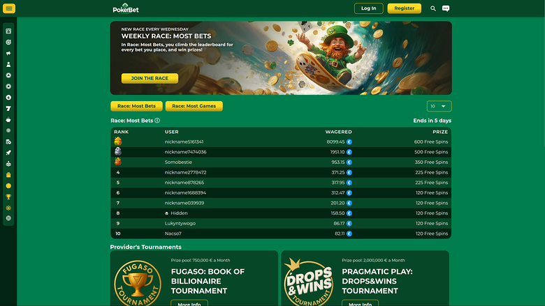 Tournois de casino PokerBet sur ordinateur