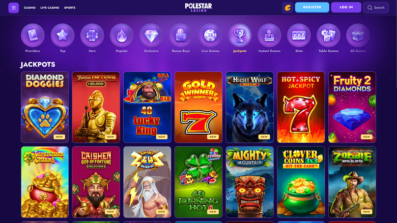 Jackpot de escritorio del casino Polestar