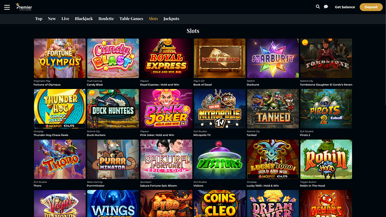 Jeux sur ordinateur de Premier Live Casino