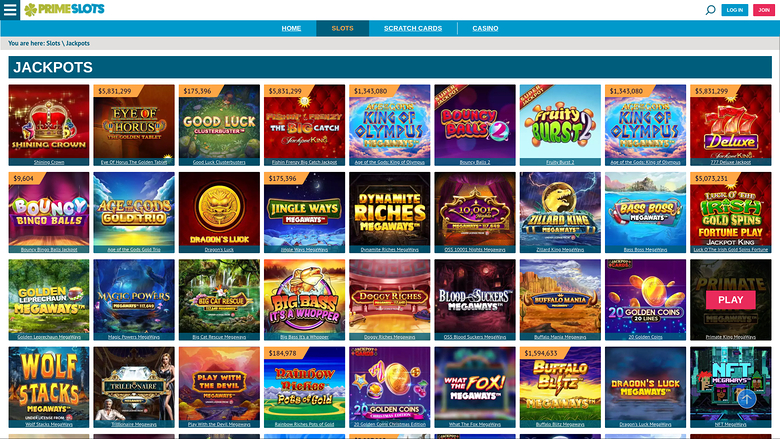 Jackpot desktop Prime Slots