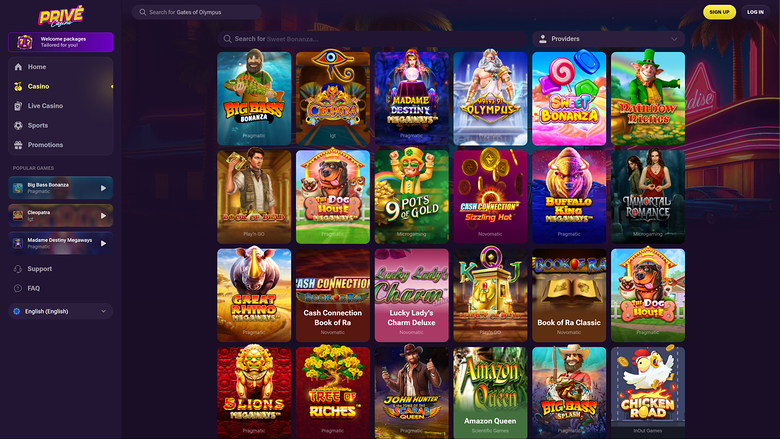 Jeux de casino Prive pour ordinateur