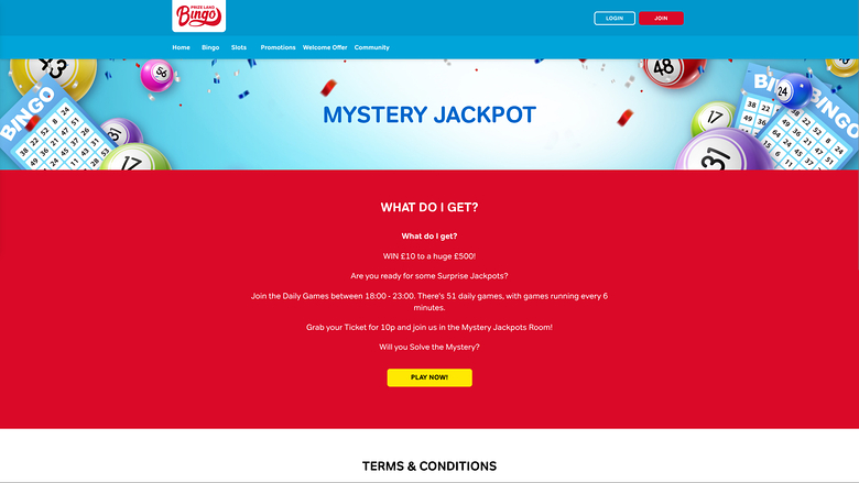 Jackpot du casino Prize Land Bingo sur ordinateur