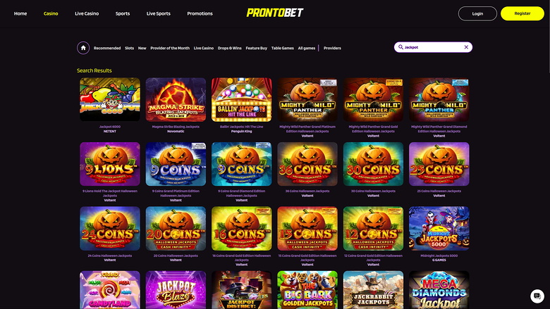 Jackpot de bureau du casino Prontobet