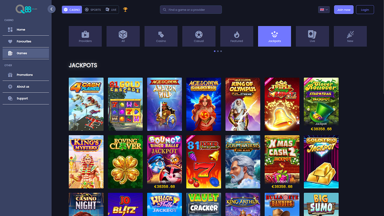 Jackpot desktop Q88bets