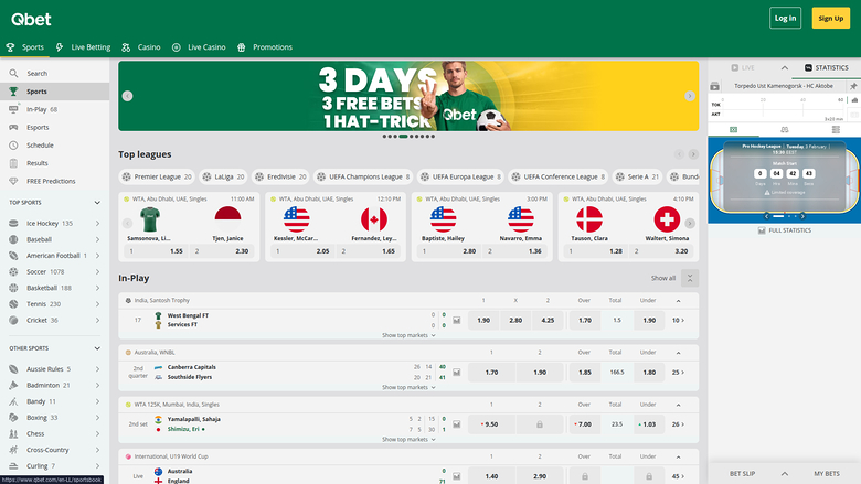 Sports sur ordinateur de bureau du casino QBet