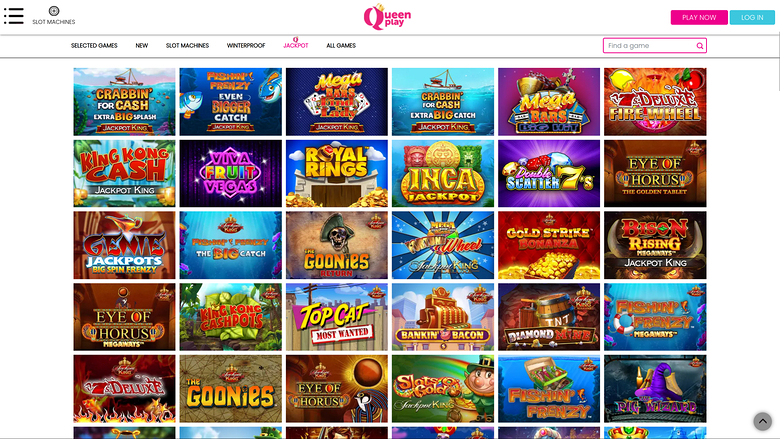 Jackpot de bureau du casino Queen Play