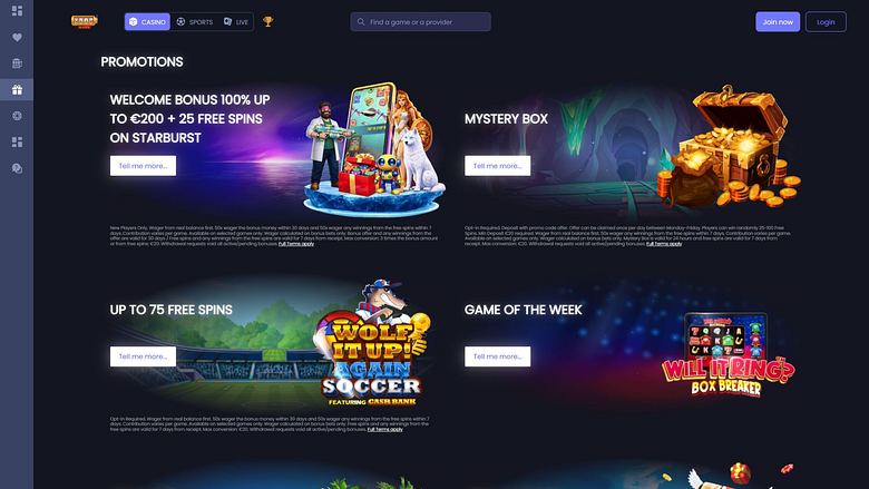 Promozioni desktop del casinò Quid Slots