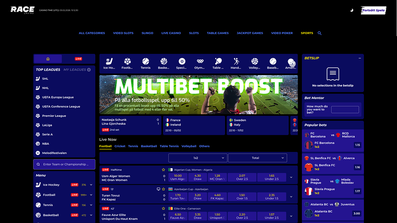 Course Casino Desktop Sports