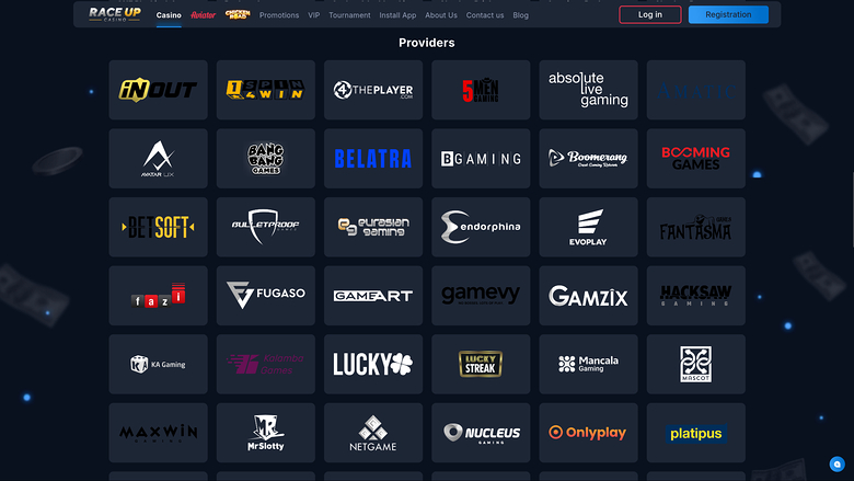 Développeurs du jeu de casino Raceup pour ordinateur