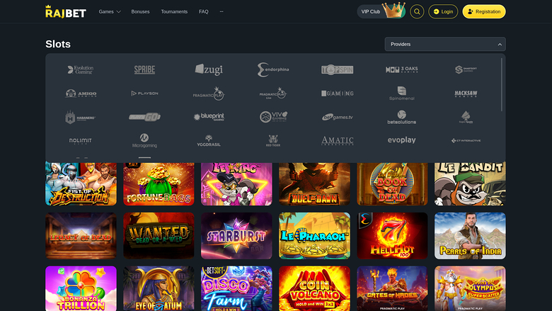 RajBet Casino Desktop-Spieleentwickler