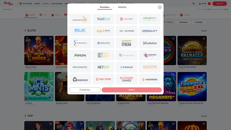Sviluppatori di giochi desktop RealSpin Casino