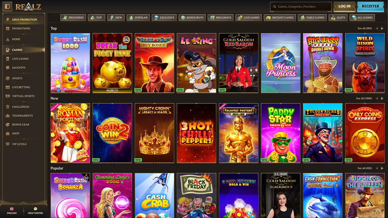 Jeux de casino Realz